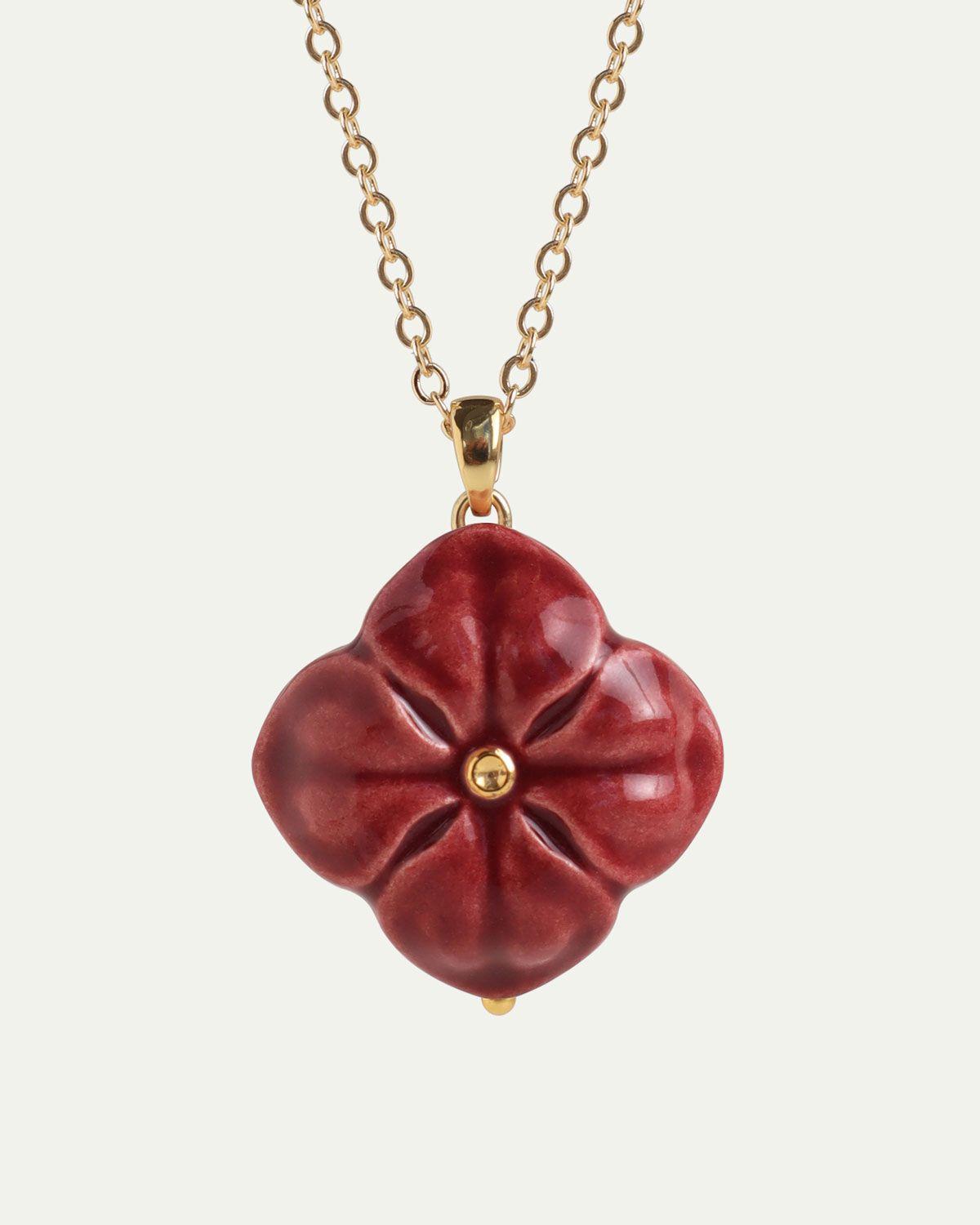 Підвіска HORTENSIA (Сherry Red) на ланцюжку